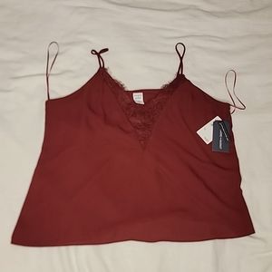 Melrose and Market Camisole Top, Size L, Wine Red
